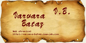 Varvara Bataz vizit kartica